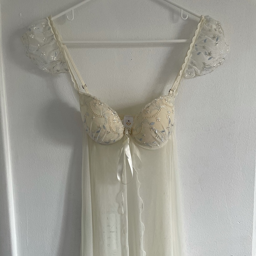 Cream Lingerie Slip Dress